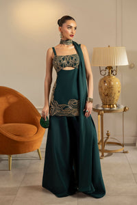 Erum Khan | Elan Formals | Emerald Noir by Erum Khan - Designer Dress  - Type : Ladies Clothes - Available at Libayah - 100% Original 