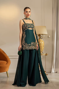 Erum Khan | Elan Formals | Emerald Noir by Erum Khan - Designer Dress  - Type : Ladies Clothes - Available at Libayah - 100% Original 