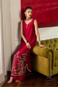 Erum Khan | Elan Formals |Crimson Reverie by Erum Khan - Designer Dress  - Type : Ladies Clothes - Available at Libayah - 100% Original 