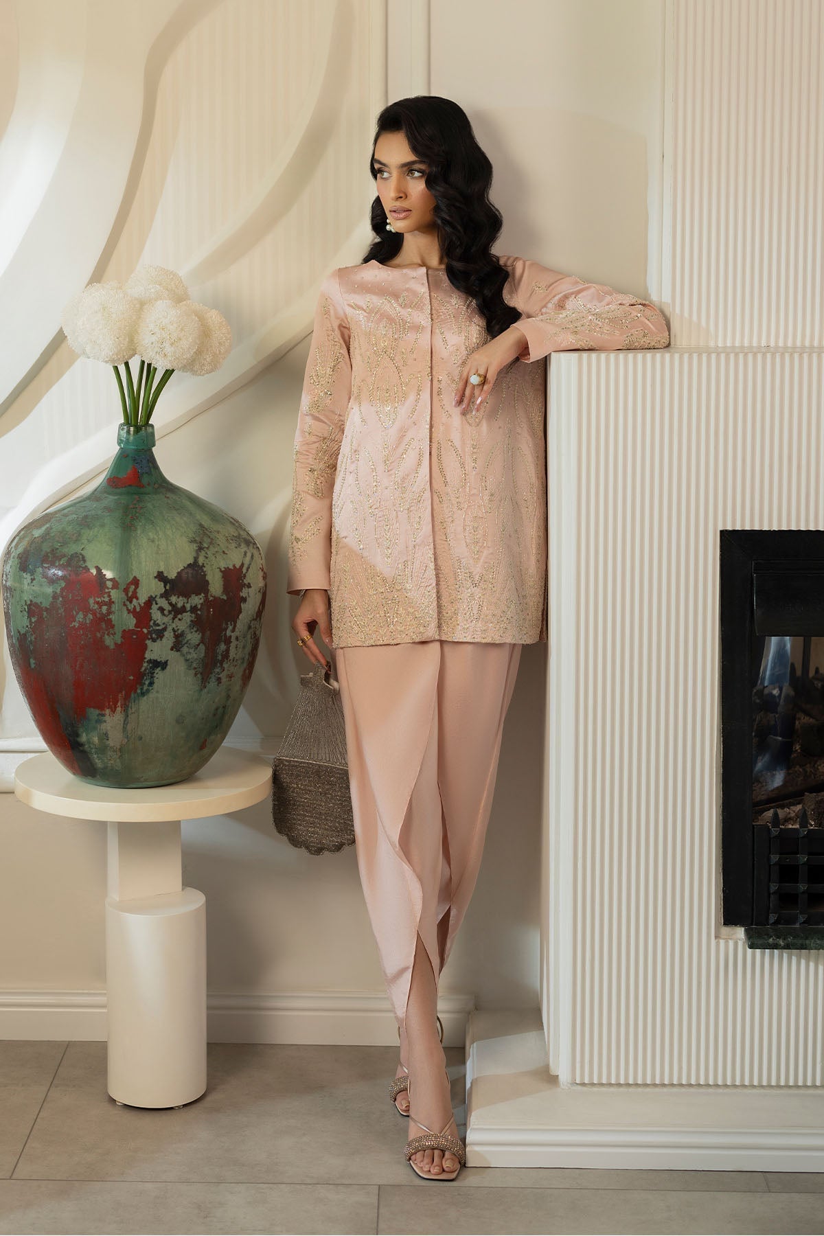 Erum Khan | Elan Formals |Blush haze by Erum Khan - Designer Dress  - Type : Ladies Clothes - Available at Libayah - 100% Original 