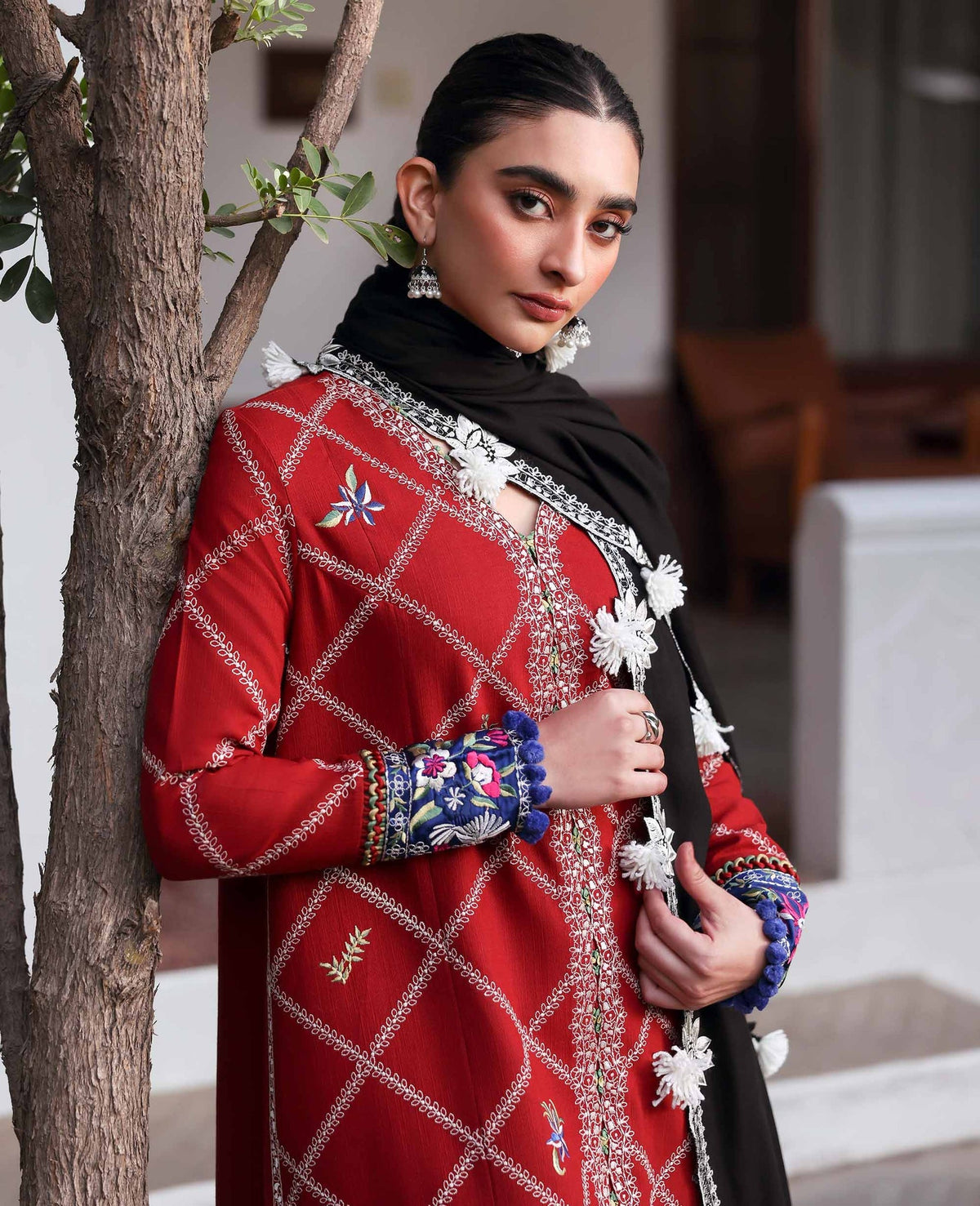 Republic Womenswear | Amaris Luxury Shawl 25 | Elara by Republic Womenswear - Designer Dress  - Type : Ladies Clothes - Available at Libayah - 100% Original 