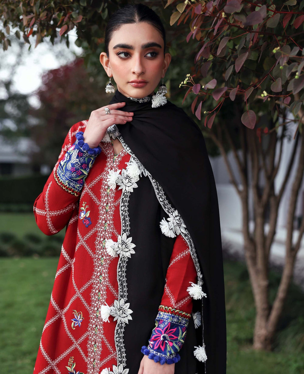 Republic Womenswear | Amaris Luxury Shawl 25 | Elara by Republic Womenswear - Designer Dress  - Type : Ladies Clothes - Available at Libayah - 100% Original 