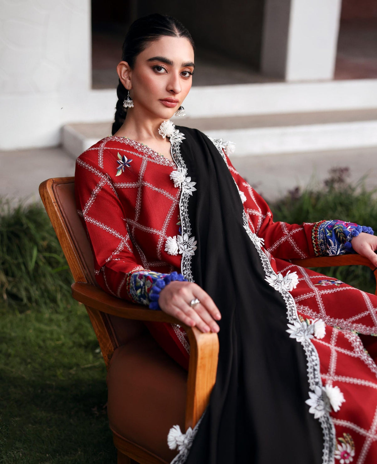 Republic Womenswear | Amaris Luxury Shawl 25 | Elara by Republic Womenswear - Designer Dress  - Type : Ladies Clothes - Available at Libayah - 100% Original 