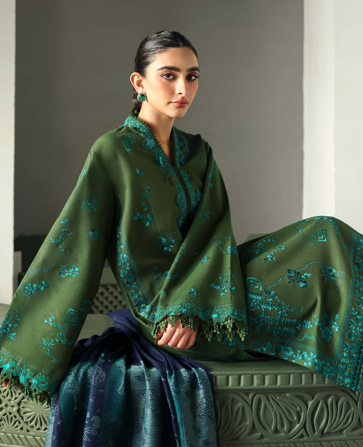 Republic Womenswear | Amaris Luxury Shawl 25 | Elysia by Republic Womenswear - Designer Dress  - Type : Ladies Clothes - Available at Libayah - 100% Original 