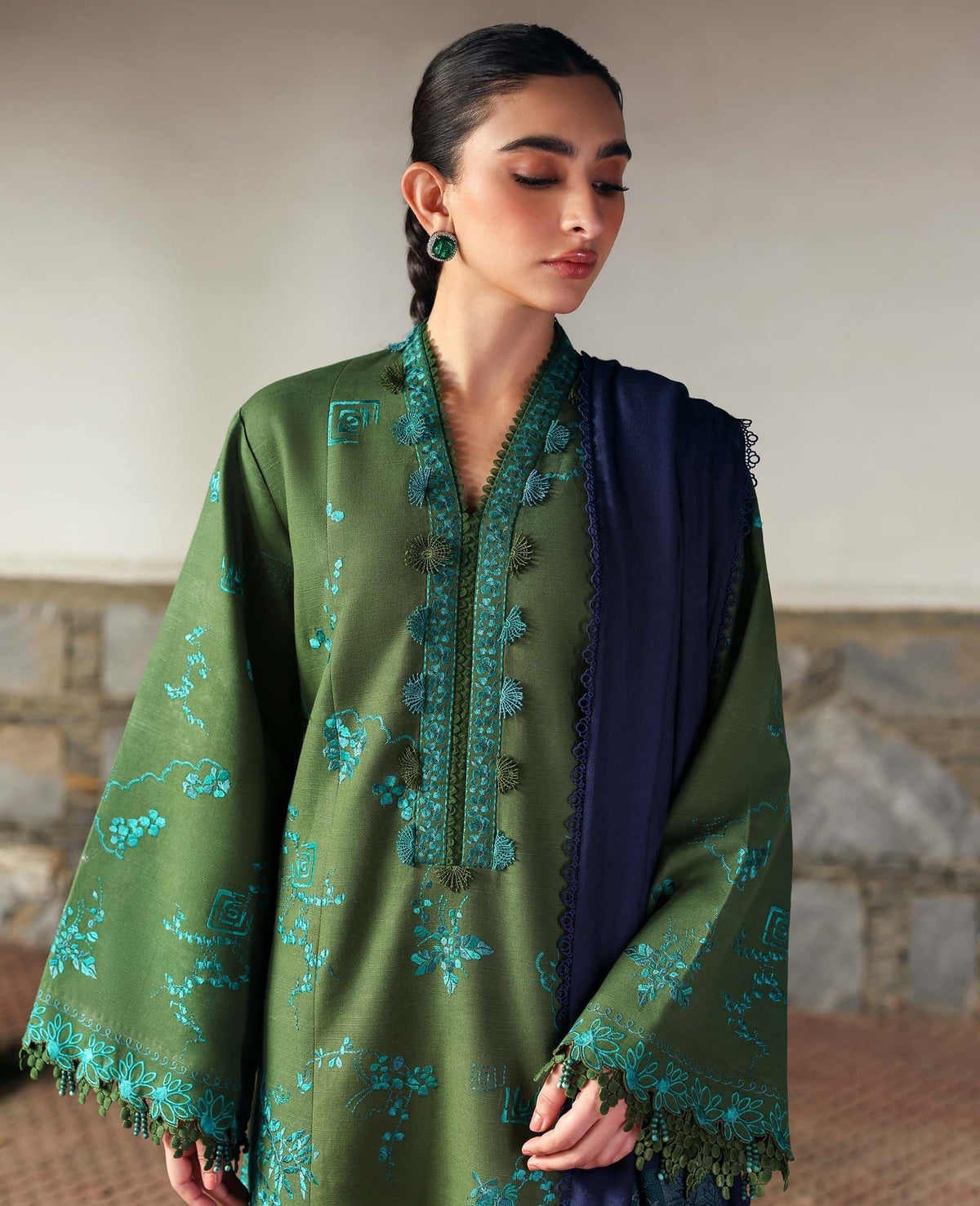 Republic Womenswear | Amaris Luxury Shawl 25 | Elysia by Republic Womenswear - Designer Dress  - Type : Ladies Clothes - Available at Libayah - 100% Original 