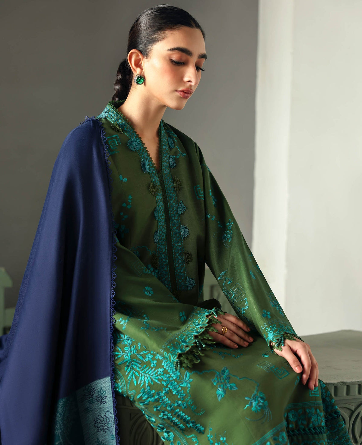 Republic Womenswear | Amaris Luxury Shawl 25 | Elysia by Republic Womenswear - Designer Dress  - Type : Ladies Clothes - Available at Libayah - 100% Original 