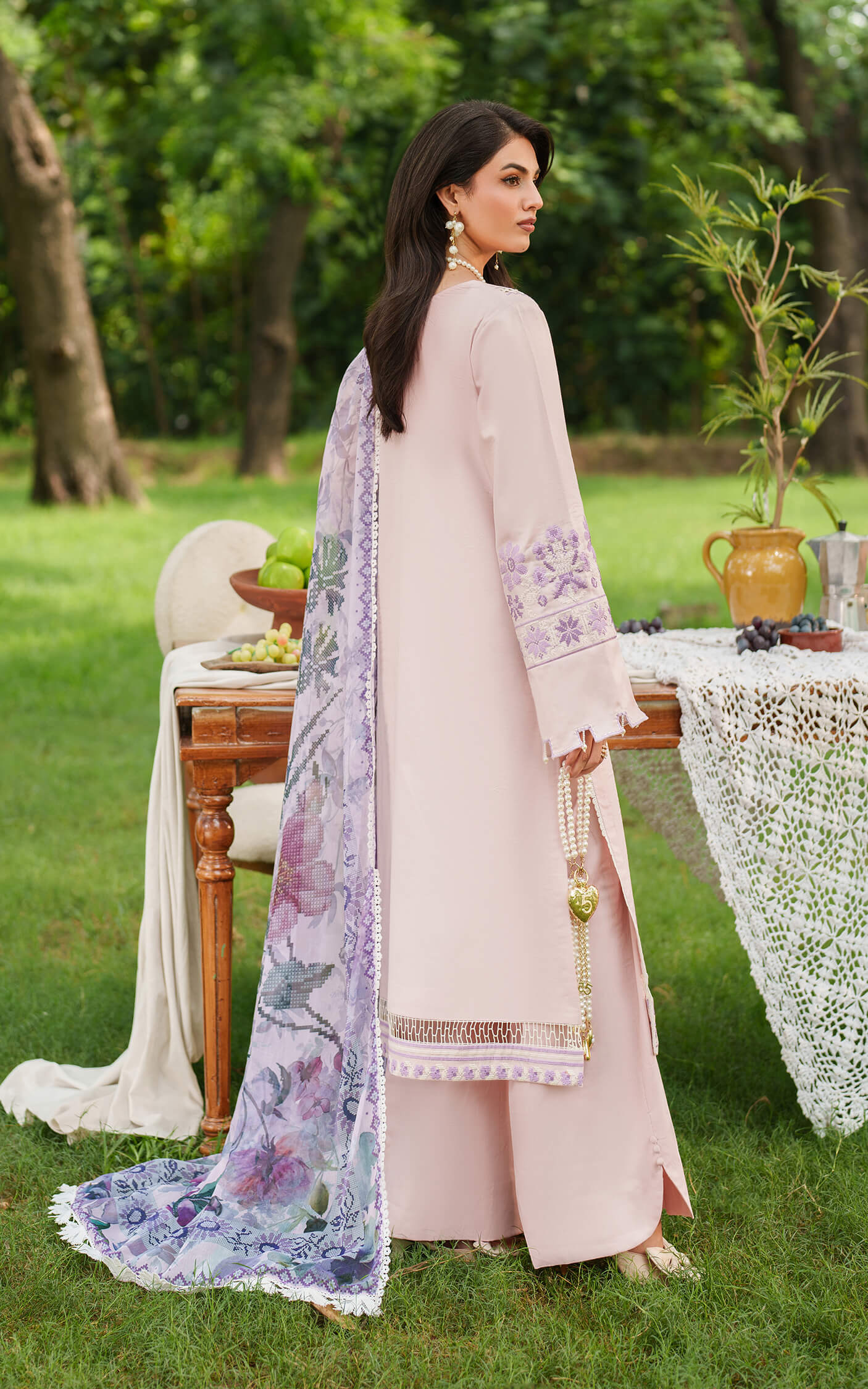 Asifa and Nabeel | Eden Cambric 25 | Elysian Petals ECU25-08 by Asifa and Nabeel - Designer Dress  - Type : Ladies Clothes - Available at Libayah - 100% Original 