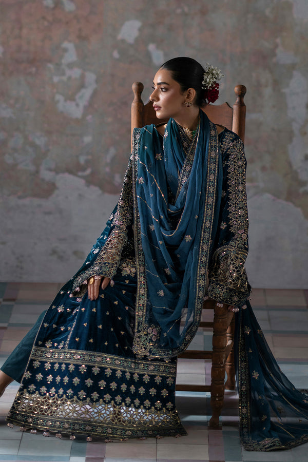 Emaan Adeel | Saanjh Velvet Collection 24 |  Meher by Emaan Adeel - Designer Dress - Type: Ladies Clothes - Available at Libayah - 100% Original