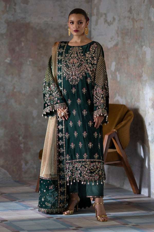 Emaan Adeel | Saanjh Velvet Collection 24 | Nisha by Emaan Adeel - Designer Dress - Type: Ladies Clothes - Available at Libayah - 100% Original