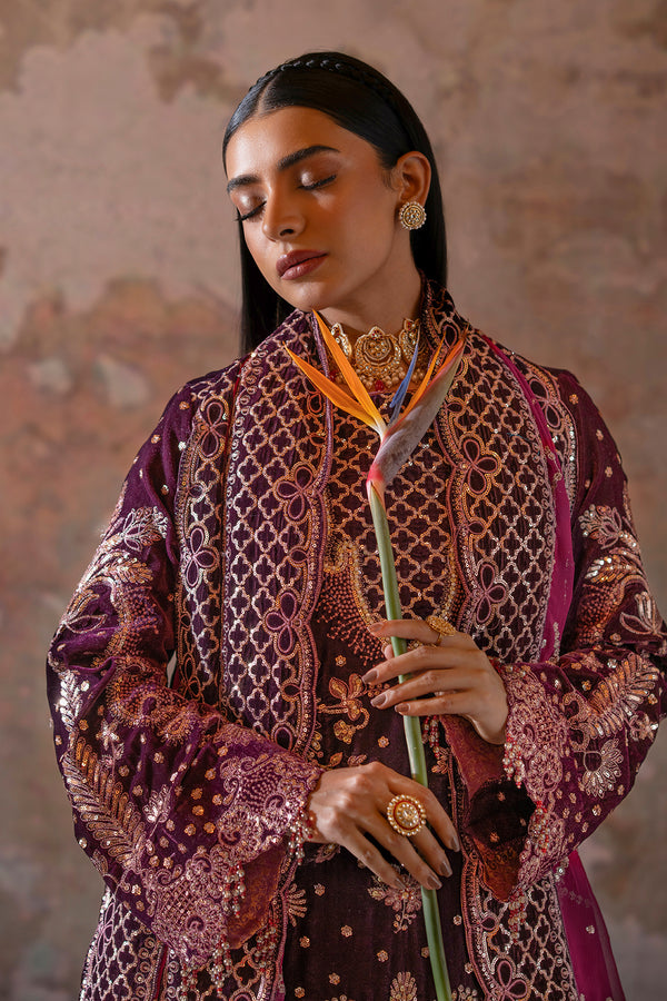 Emaan Adeel | Saanjh Velvet Collection 24 |  Anika by Emaan Adeel - Designer Dress - Type: Ladies Clothes - Available at Libayah - 100% Original