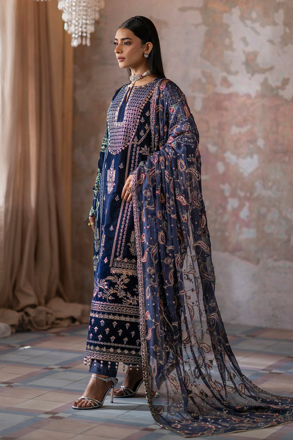 Emaan Adeel | Saanjh Velvet Collection 24 | Roshni by Emaan Adeel - Designer Dress - Type: Ladies Clothes - Available at Libayah - 100% Original