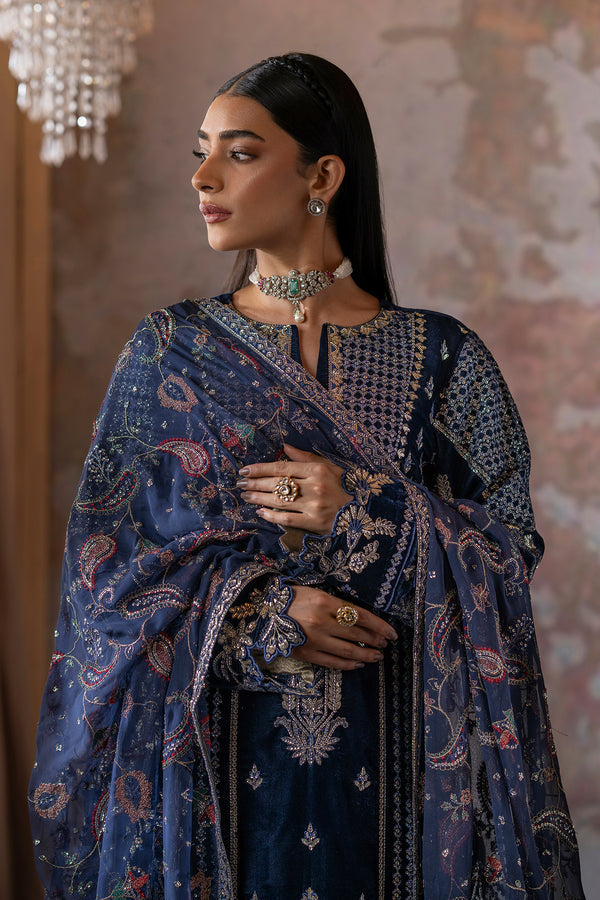 Emaan Adeel | Saanjh Velvet Collection 24 | Roshni by Emaan Adeel - Designer Dress - Type: Ladies Clothes - Available at Libayah - 100% Original