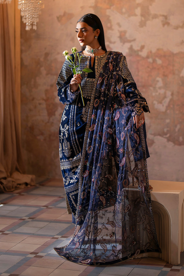 Emaan Adeel | Saanjh Velvet Collection 24 | Roshni by Emaan Adeel - Designer Dress - Type: Ladies Clothes - Available at Libayah - 100% Original