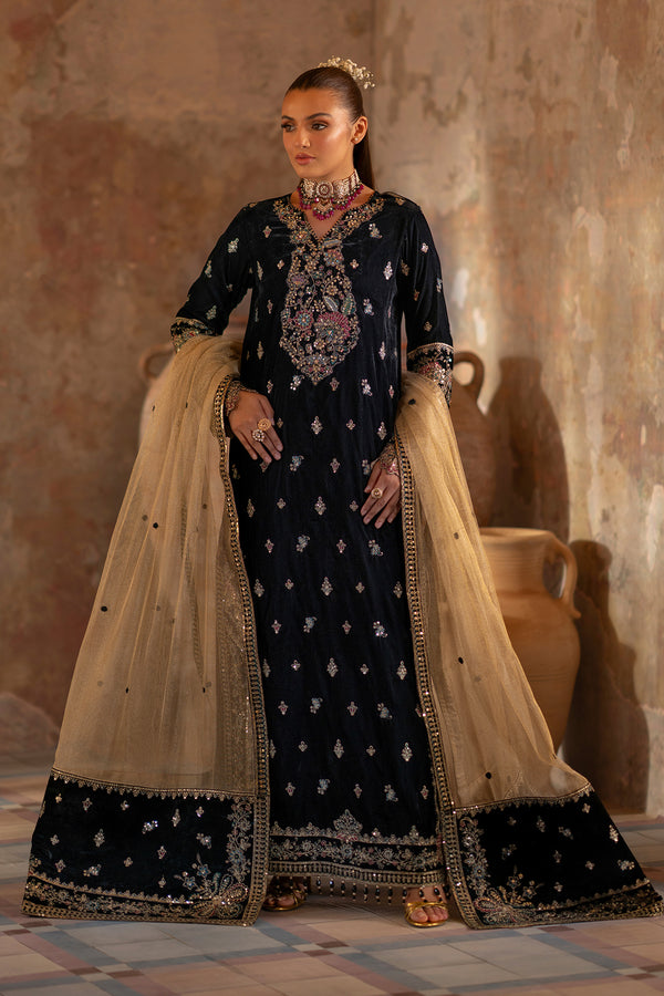 Emaan Adeel | Saanjh Velvet Collection 24 |  Ishaan by Emaan Adeel - Designer Dress - Type: Ladies Clothes - Available at Libayah - 100% Original