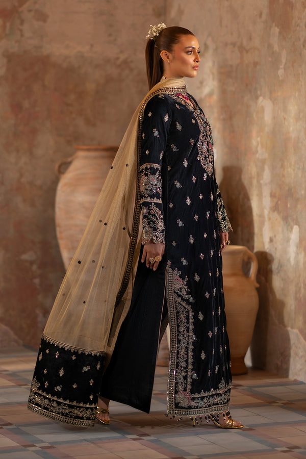 Emaan Adeel | Saanjh Velvet Collection 24 |  Ishaan by Emaan Adeel - Designer Dress - Type: Ladies Clothes - Available at Libayah - 100% Original