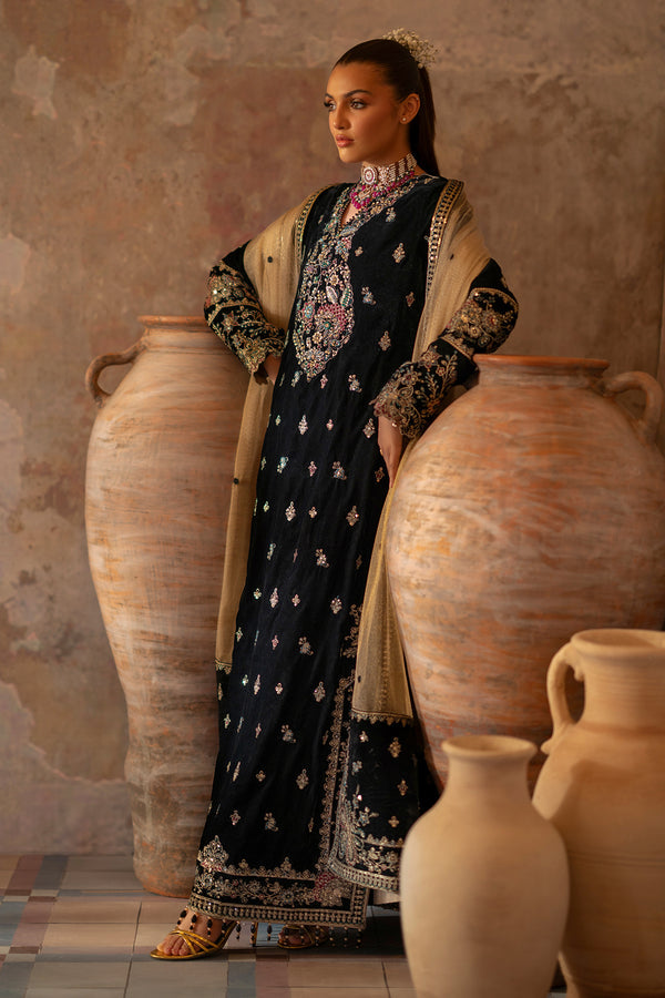 Emaan Adeel | Saanjh Velvet Collection 24 |  Ishaan by Emaan Adeel - Designer Dress - Type: Ladies Clothes - Available at Libayah - 100% Original