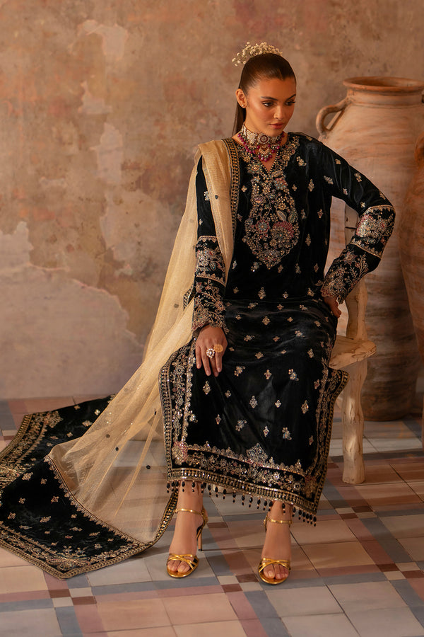 Emaan Adeel | Saanjh Velvet Collection 24 |  Ishaan by Emaan Adeel - Designer Dress - Type: Ladies Clothes - Available at Libayah - 100% Original