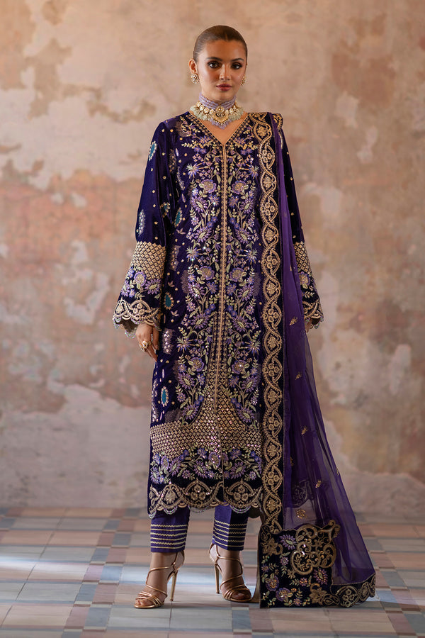 Emaan Adeel | Saanjh Velvet Collection 24 |  Aroosh by Emaan Adeel - Designer Dress - Type: Ladies Clothes - Available at Libayah - 100% Original