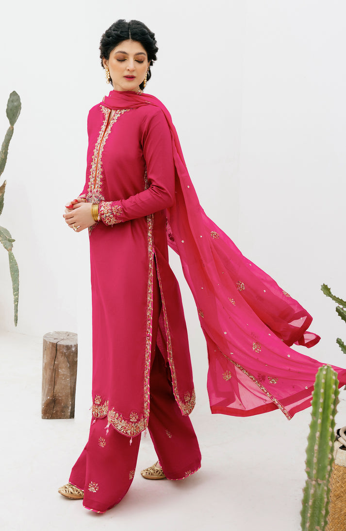 Emaan Adeel | Gul Mohr Eid Pret | DANEEN by Emaan Adeel - Designer Dress - Type: Ladies Clothes - Available at Libayah - 100% Original