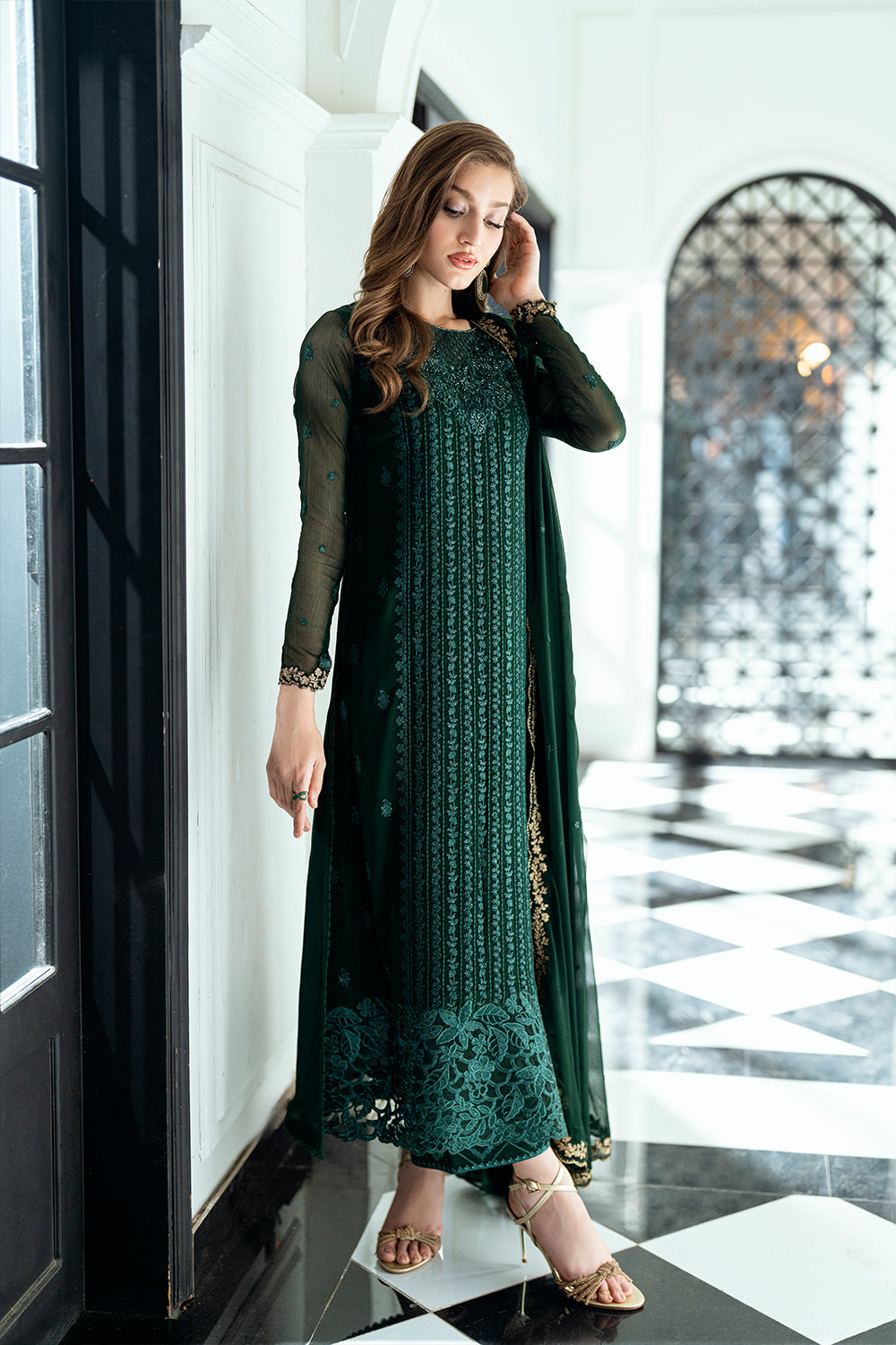 Azure | Ensembles | Emerald Whisper by Azure - Designer Dress  - Type : Ladies Clothes - Available at Libayah - 100% Original 