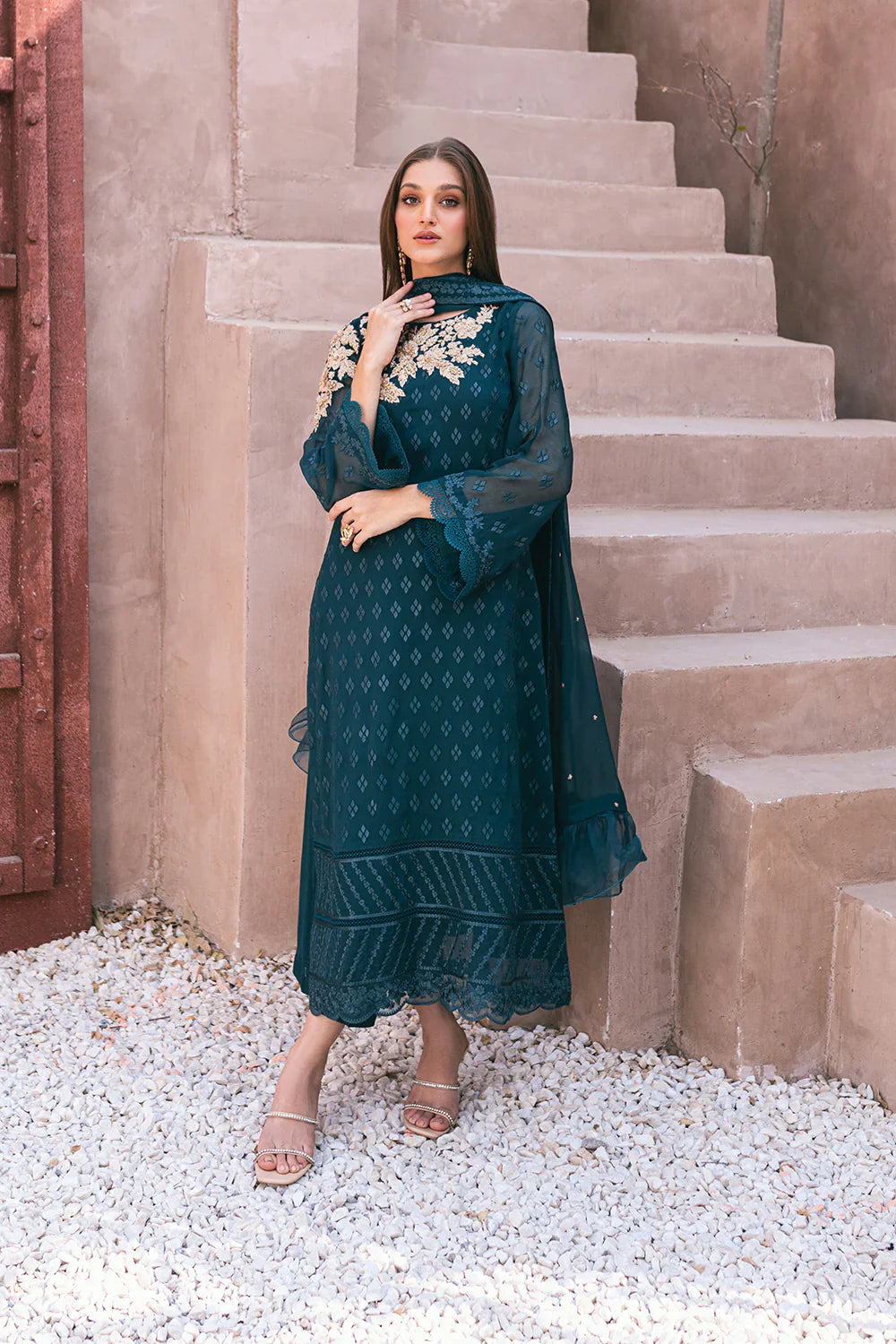 Azure | Embroidered Ensembles 3 Pcs | Emerald Bloom by Azure - Designer Dress - Type: Ladies Clothes - Available at Libayah - 100% Original