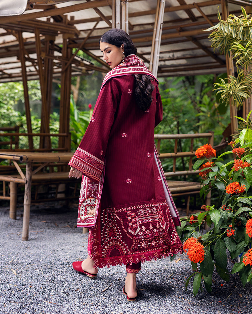 Mushq | Hemline Karandi | Emerald Glimmer by Mushq - Designer Dress - Type : Ladies Clothes - Available at Libayah - 100% Original 