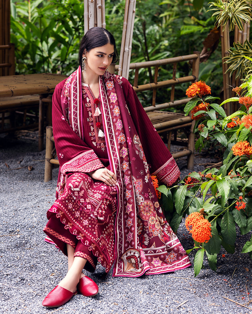 Mushq | Hemline Karandi | Emerald Glimmer by Mushq - Designer Dress - Type : Ladies Clothes - Available at Libayah - 100% Original 