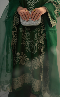 Asifa and Nabeel | Silk Edit 26 | Emerald Hues - Designer Dress - Type : Ladies Clothes - Available at Libayah - 100% Original