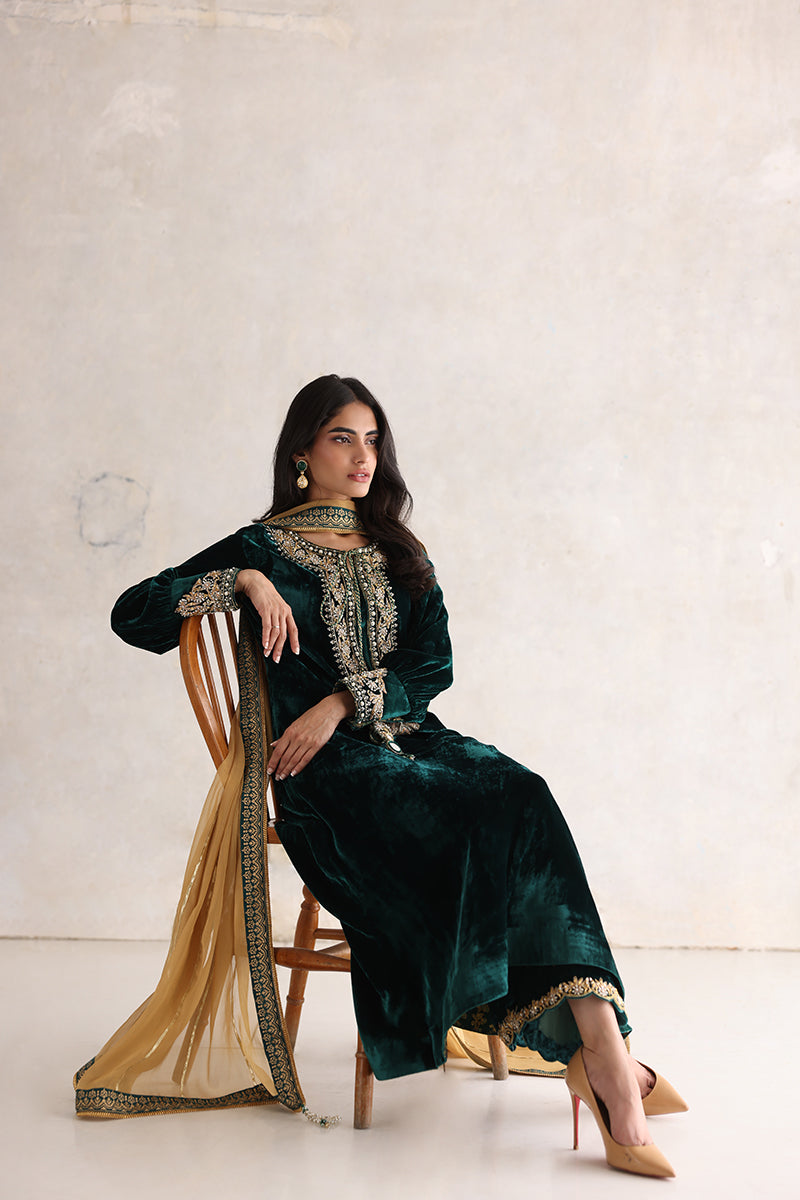 Sana Abbas | Velvet Formals | ESRA by Sana Abbas - Designer Dress - Type: Ladies Clothes - Available at Libayah - 100% Original