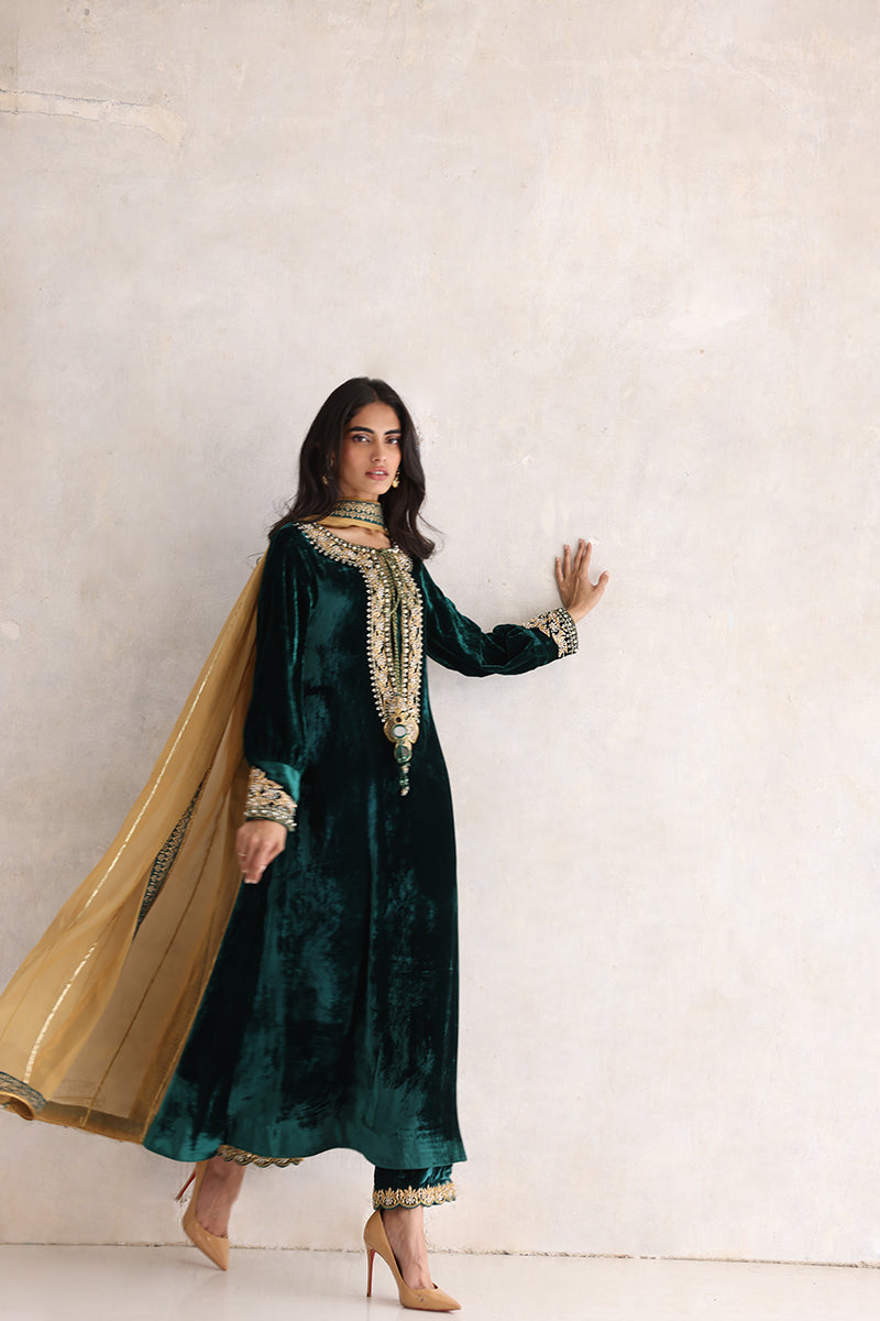 Sana Abbas | Velvet Formals | ESRA by Sana Abbas - Designer Dress - Type: Ladies Clothes - Available at Libayah - 100% Original