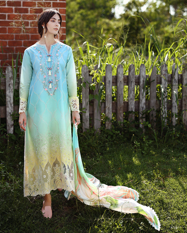 Mushq | Solace Ombre Chikankari | Ethereal Pause - by Libayah - Registered Vendor of : Mushq - 100% Original Designer Dress