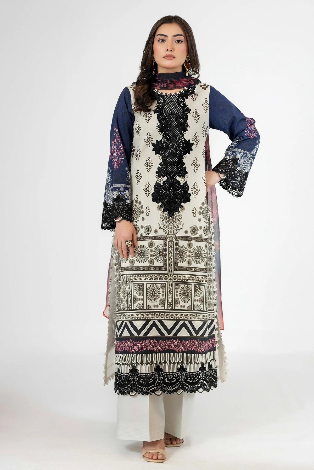 Adans Libas | Ethnic Prints | ETHNIC 1652 by Adans Libas - Designer Dress - Type : Luxury Dress - Available at Libayah - 100% Original