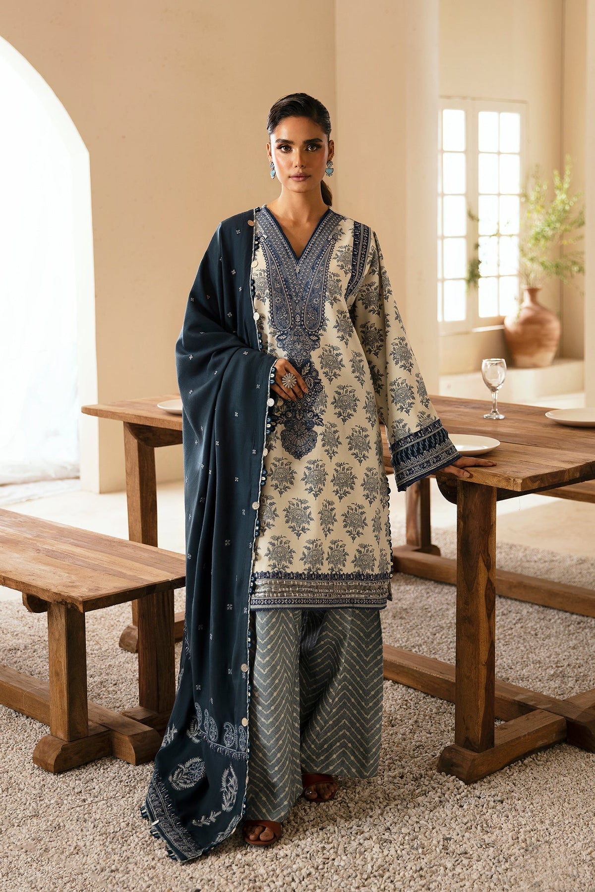 Ethnic | Rozana Winter Collection | ET-08 by Ethnic - Designer Dress - Type: Ladies Clothes - Available at Libayah - 100% Original
