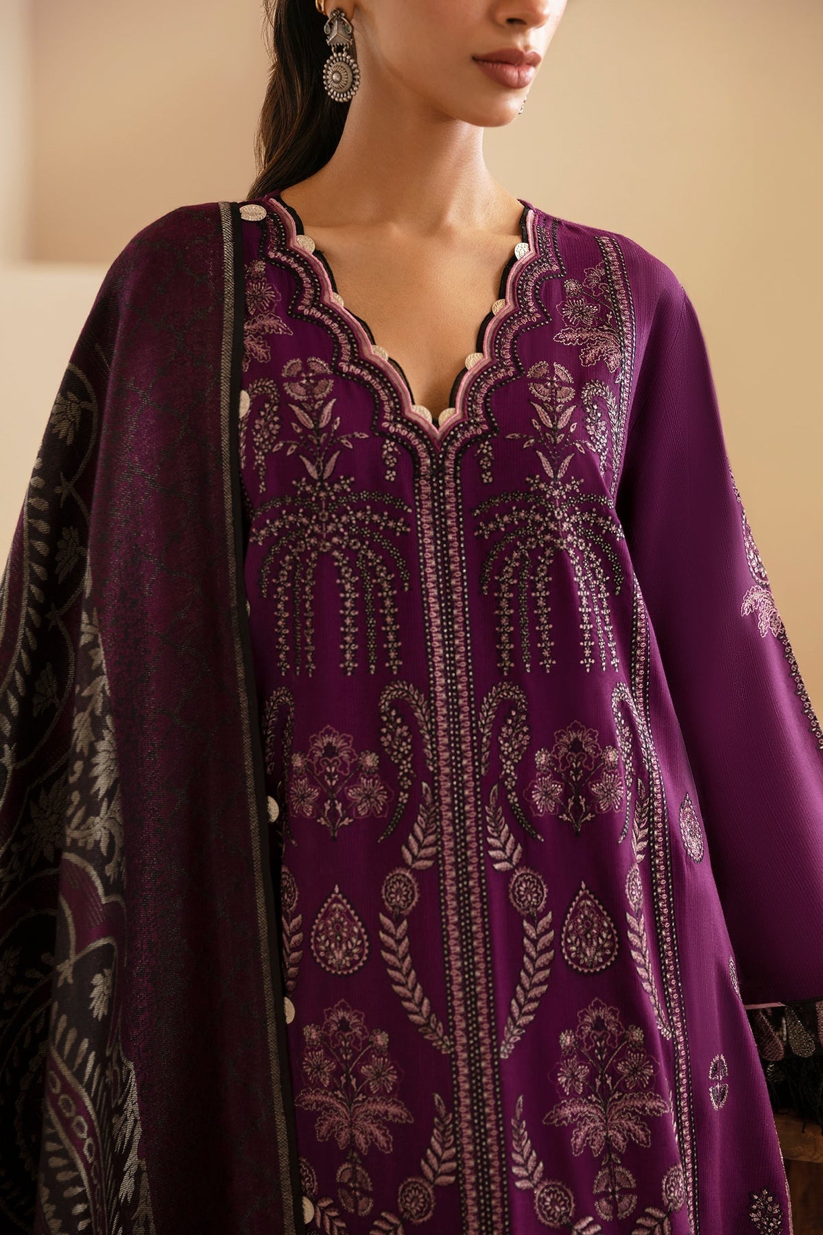 Ethnic | Rozana Winter Collection | ET-12 by Ethnic - Designer Dress - Type: Ladies Clothes - Available at Libayah - 100% Original