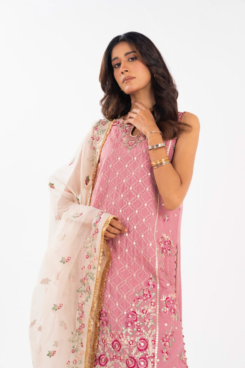 AlKaram | Festive Summer 25 | FC-11E-25-Dusty Pink by Alkaram - Designer Dress - Type: Ladies Clothes - Available at Libayah - 100% Original
