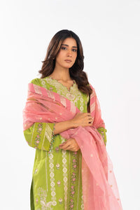 AlKaram | Festive Summer 25 | FC-12E-25-Lime Green by Alkaram - Designer Dress - Type: Ladies Clothes - Available at Libayah - 100% Original