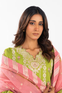 AlKaram | Festive Summer 25 | FC-12E-25-Lime Green by Alkaram - Designer Dress - Type: Ladies Clothes - Available at Libayah - 100% Original