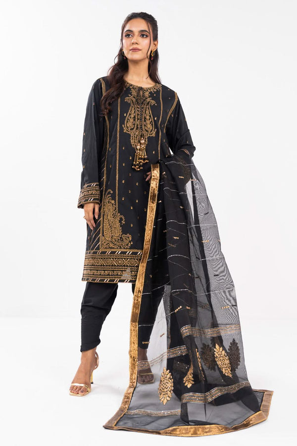 AlKaram | Festive Summer 25 | FC-1A-25-Black by Alkaram - Designer Dress - Type: Ladies Clothes - Available at Libayah - 100% Original