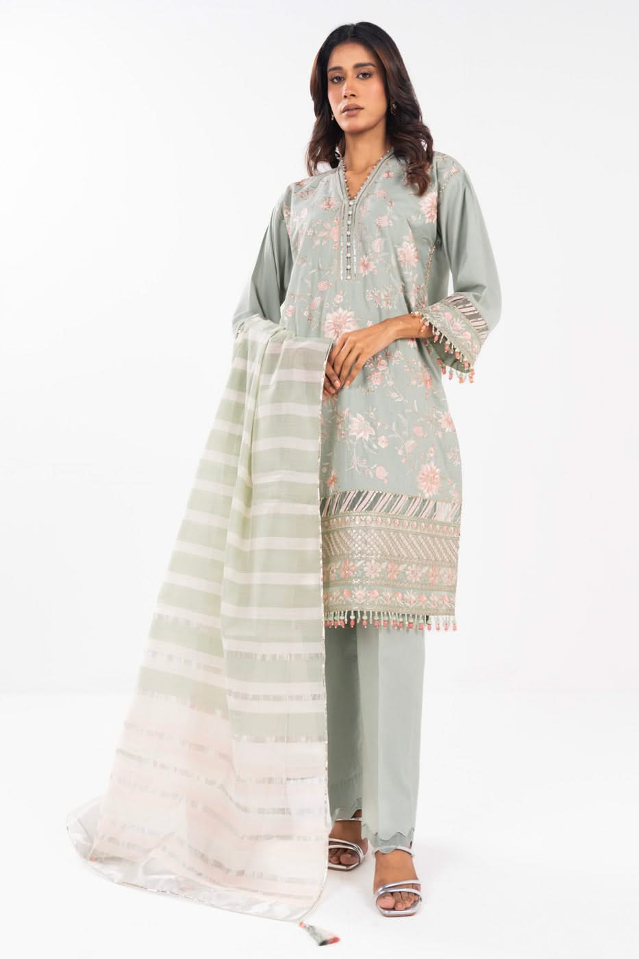 AlKaram | Festive Summer 25 | FC-33N-25-MINT by Alkaram - Designer Dress - Type: Ladies Clothes - Available at Libayah - 100% Original