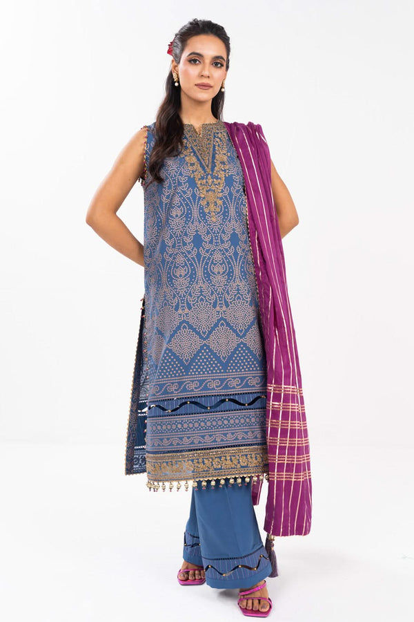 AlKaram | Festive Summer 25 | FC-34N-25-Persian Blue by Alkaram - Designer Dress - Type: Ladies Clothes - Available at Libayah - 100% Original