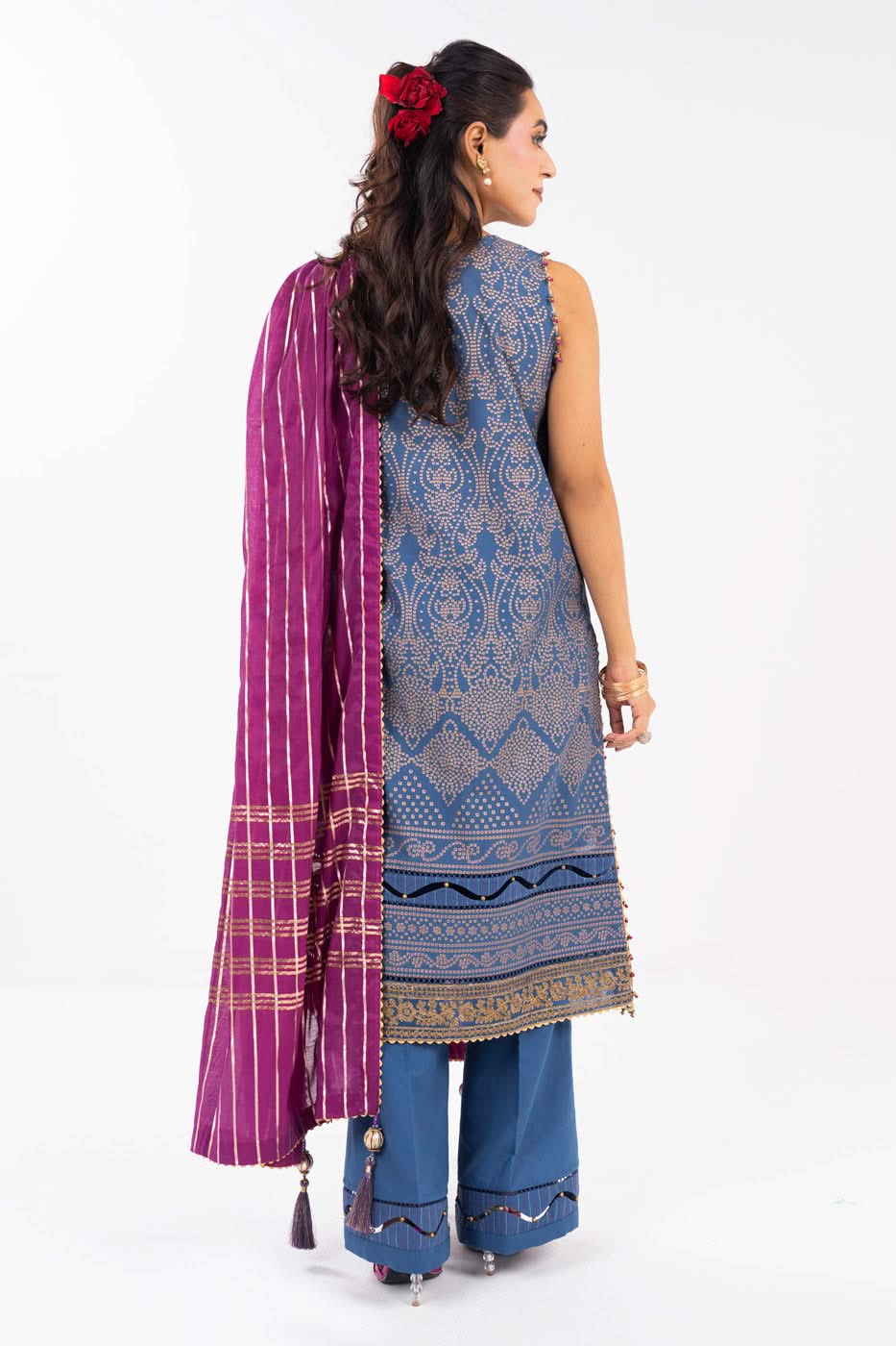AlKaram | Festive Summer 25 | FC-34N-25-Persian Blue by Alkaram - Designer Dress - Type: Ladies Clothes - Available at Libayah - 100% Original