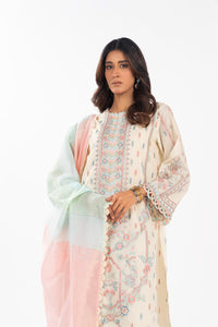 AlKaram | Festive Summer 25 | FC-3A-25-Cream by Alkaram - Designer Dress - Type: Ladies Clothes - Available at Libayah - 100% Original