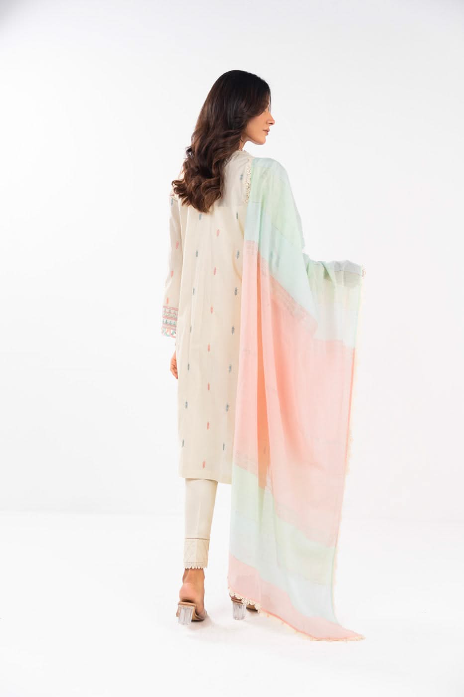 AlKaram | Festive Summer 25 | FC-3A-25-Cream by Alkaram - Designer Dress - Type: Ladies Clothes - Available at Libayah - 100% Original