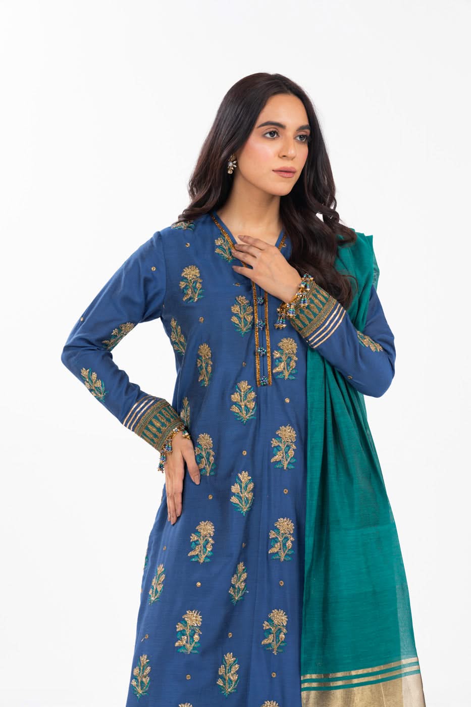 AlKaram | Festive Summer 25 | FC-8D-25-Royal Blue by Alkaram - Designer Dress - Type: Ladies Clothes - Available at Libayah - 100% Original