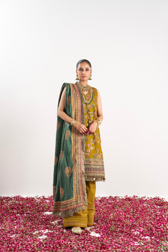 Alkaram | Festive Collection | FC-W-30K-23-3-Ochre by Alkaram - Designer Dress - Type: Ladies Clothes - Available at Libayah - 100% Original