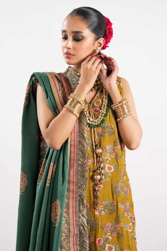 Alkaram | Festive Collection | FC-W-30K-23-3-Ochre by Alkaram - Designer Dress - Type: Ladies Clothes - Available at Libayah - 100% Original