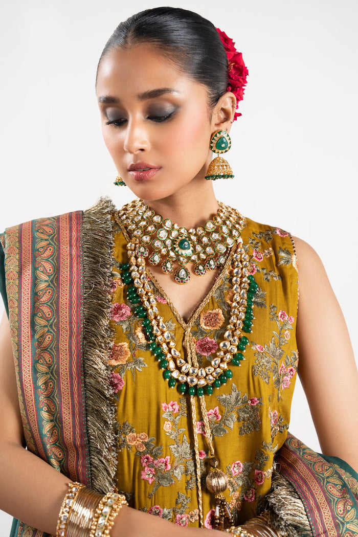 Alkaram | Festive Collection | FC-W-30K-23-3-Ochre by Alkaram - Designer Dress - Type: Ladies Clothes - Available at Libayah - 100% Original
