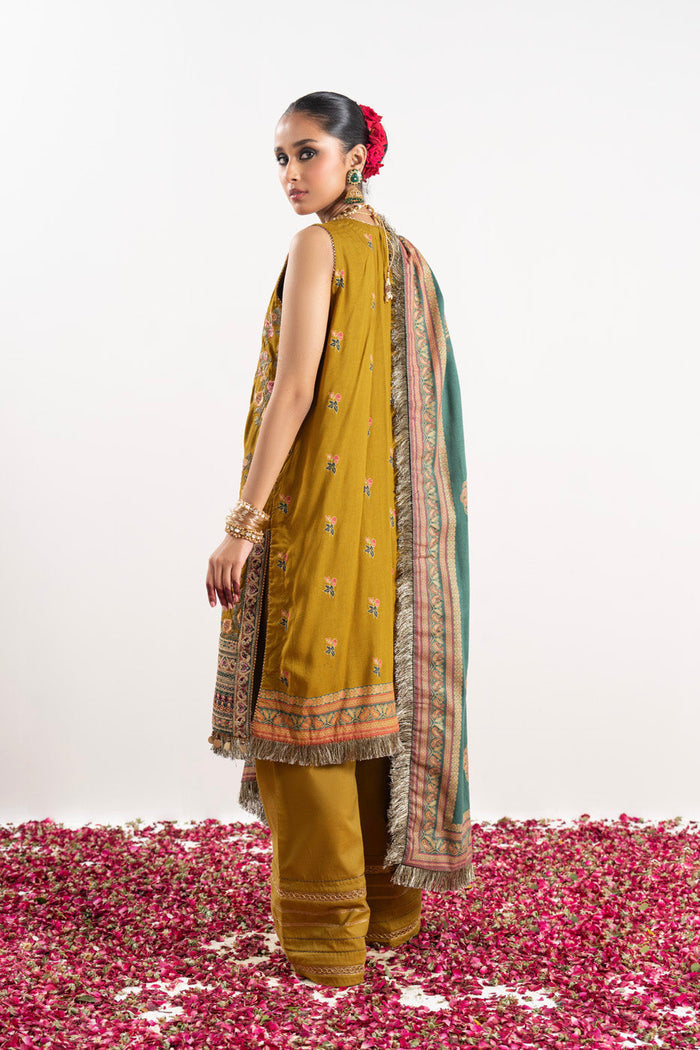 Alkaram | Festive Collection | FC-W-30K-23-3-Ochre by Alkaram - Designer Dress - Type: Ladies Clothes - Available at Libayah - 100% Original