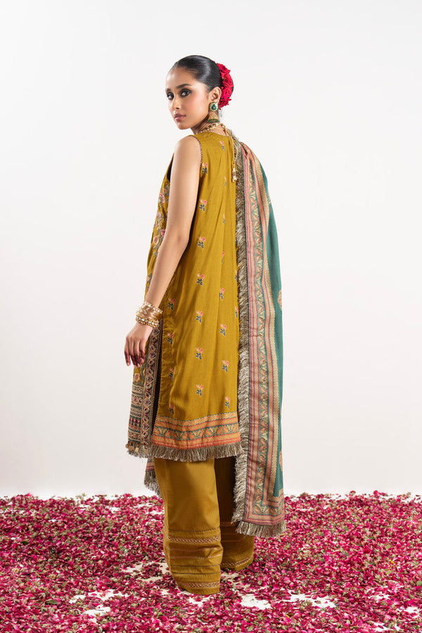 Alkaram | Festive Collection | FC-W-30K-23-3-Ochre by Alkaram - Designer Dress - Type: Ladies Clothes - Available at Libayah - 100% Original