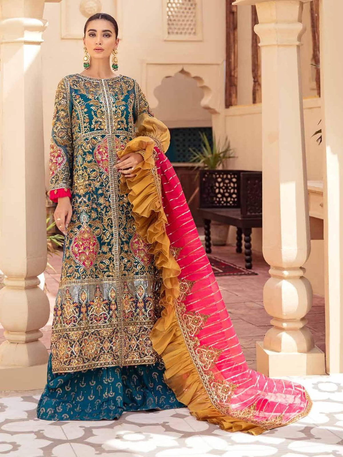 Maryum N Maria | Freesia Wedding Chiffon | FH-07 by Maryum N Maria - Designer Dress - Type: Ladies Clothes - Available at Libayah - 100% Original